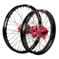 States MX Wheel Set Gas Gas EC 24 21/18 - Black/Red/Red