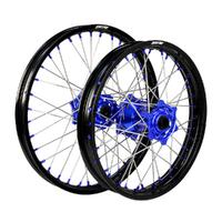 States MX Wheel Set Husq. TC/FC 21" Front/19" Rear - Black/Blue
