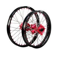States MX Wheel Set [Big] - Hon CR85/CRF150R - 19" Front/16" Rear - Blk/R/Sil