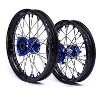 States MX Wheel Set - Husq. TC65 - 14" Front/12" Rear - Black/Blue