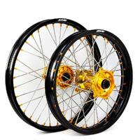 States MX Wheel Set - Suz RM-Z250/450 - 21" Front/19" Rear - Black/Gold