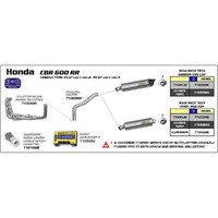 Arrow Honda CBR600RR '05-06 Titanium Homologated Slip-On Carbon Cap