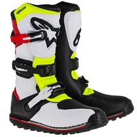 Alpinestars Tech T Trials Boots - White/Red/Fluro Yellow