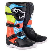 Alpinestars Tech 3S V2 Youth Boots - Black/Fluro Yello/Fluro Red