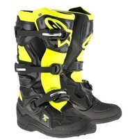 Alpinestars Tech 7S Youth Boots - Black/Fluro Yellow