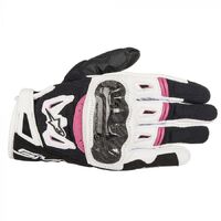 Alpinestars Women's Stella SMX-2 Air Carbon V2 Gloves - Black/White/Fuschia
