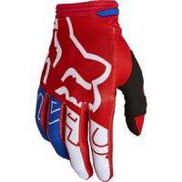 Fox 2022 180 Skew Gloves - White/Red/Blue