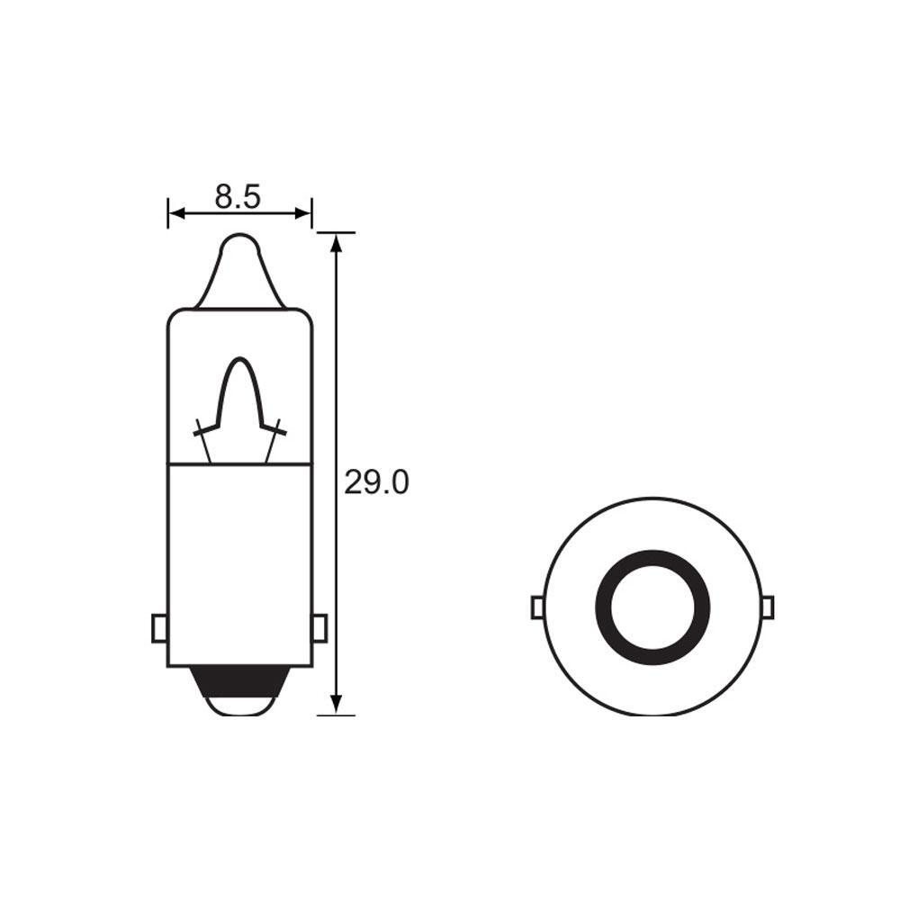 Bulb Indicator Mini Yellow 12V 12W BA15S Link