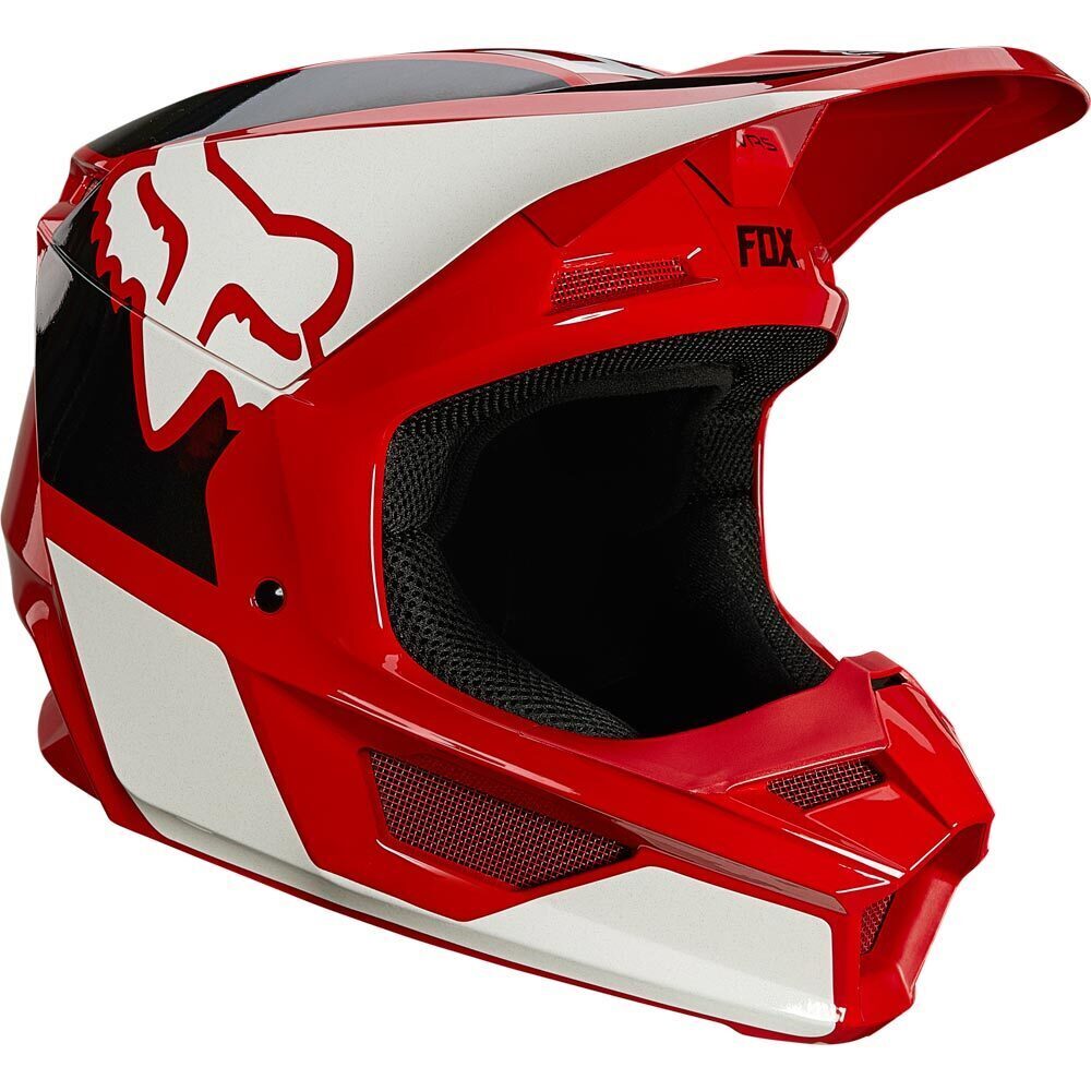 Fox Youth V1 Revn Helmet ECE 2021 Flame Red