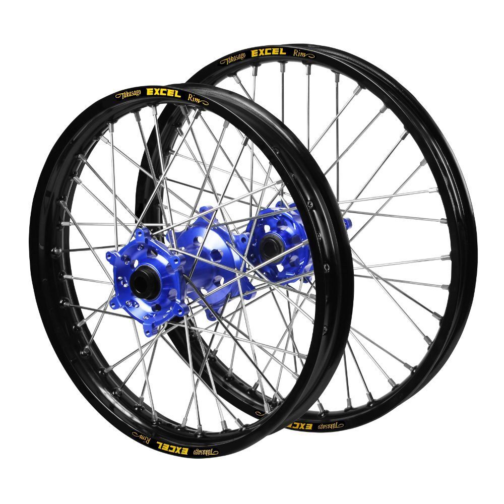 Apr 02 Rims Husqvarna Haan Blue Hubs / Excel Black Rims Wheel Set