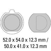 Ferodo FDB132P Disc Pad Set (2 pc) - Platinum Carbon Grip - Non-Sint.