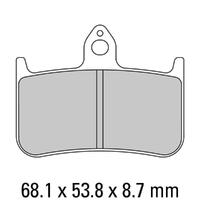 Ferodo FDB533P Disc Pad Set (2 pc) - Platinum Carbon Grip - Non-Sint.