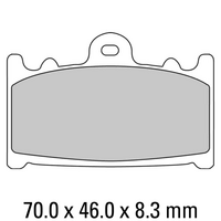 Ferodo FDB574XRAC Disc Pad Set (2 pc) - Sinter XR Array Cooling - Sintered