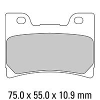 Ferodo FDB666P Disc Pad Set (2 pc) - Platinum Carbon Grip - Non-Sint.