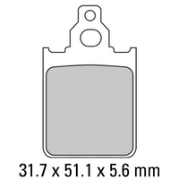 FERODO Disc Pad Set - FDB784 EF Eco Friction Non Sintered Compound