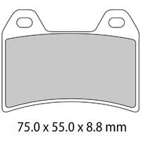 Ferodo FDB2042P Disc Pad Set (2 pc) - Platinum Carbon Grip - Non-Sint.