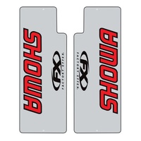SHOWA FLO RED/BLACK UPPER FORKS