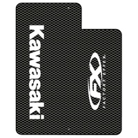 Factory Effex Graphics - Upper Fork Kawasaki Carbon With White Kawasaki Logo