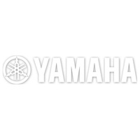 Factory Effex Die Cut Sticker 12" Yamaha White