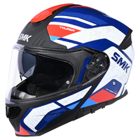 SMK 'Gullwing Navigator' Modular Helmet - Black/White/Red [Size: M]