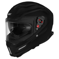 SMK 'Agnar' Full-Face Helmet - Matte Black [Size: L]