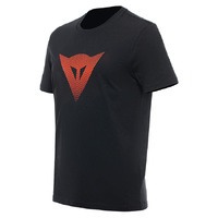 DAINESE CASUAL LOGO T-SHIRT - Black/Fluo-Red