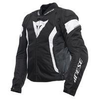 Dainese "Avro 5" Leather Jacket - Black/White/Anthracite
