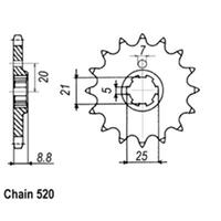 Front Sprocket - Steel 13T 520P