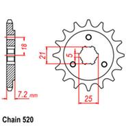 Front Sprocket - Steel 15T 520P