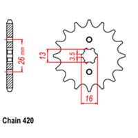 Front Sprocket - Steel 14T 420P