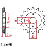 Front Sprocket - Steel 14T 520P