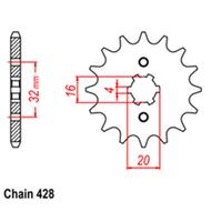 Front Sprocket - Steel 14T 428P