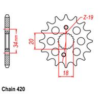 Front Sprocket - Steel 14T 420P