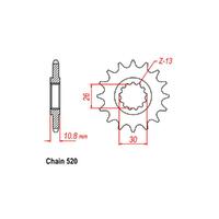 Front Sprocket - Steel 14T 520P