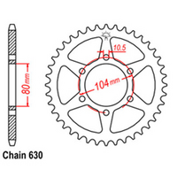 Rear Sprocket - Steel 33T 630P