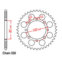 Rear Sprocket - Steel 43T 520P D/D