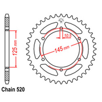 Rear Sprocket - Steel 46T 520P