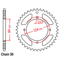 Rear Sprocket - Steel 37T 530P