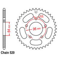 Rear Sprocket - Steel 520 50T