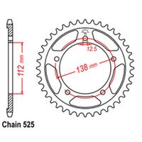 Rear Sprocket - Steel 44T 525P