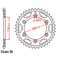 Rear Sprocket - Steel 43T 530P