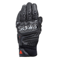 CARBON 4 SHORT LEATHER GLOVES - Black