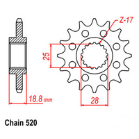 Front Sprocket - Steel 16T 520P