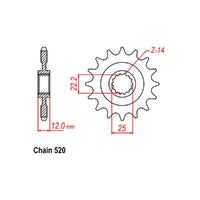 Front Sprocket - Steel 13T 520P