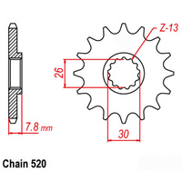 Front Sprocket - Steel 18T 525P