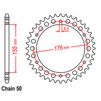 Rear Sprocket - Steel 43T 530P