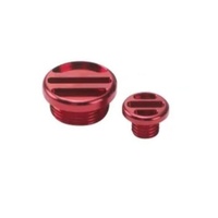 Sunline Aluminum Engine Plug Red To Suit Suzuki RMZ250 RMZ450