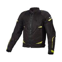 Macna Hurracage Jacket Black/Fluro Yellow [Size: S]