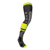 Shot Interceptor Knee Brace Socks - Neon Yel