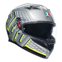 AGV K3 Road Helmet - Fortify Grey/Black/Fluo Yellow [Size: L]